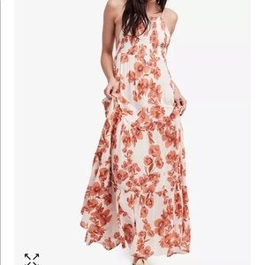 Free People Garden Party Dress Orange Cream Size Small